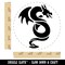 Winged Serpent Dragon Rubber Stamp for Stamping Crafting Planners